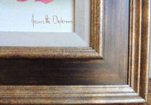 JEANETTE DYKMAN OIL ON BOARD - PINK ROSES