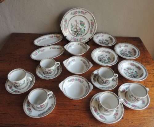 JOHN MADDOCK & SONS DINNER/ TEA WARE - "INDIAN TREE" 22 PIECES