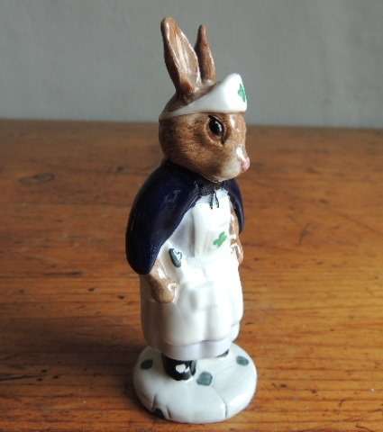 ROYAL DOULTON BUNNYKINS FIGURINE - " NURSE BUNNYKINS " DB 74