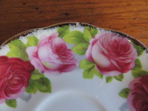 ROYAL ALBERT SIX TRIOS - "OLD ENGLISH ROSE"  (Reduced)