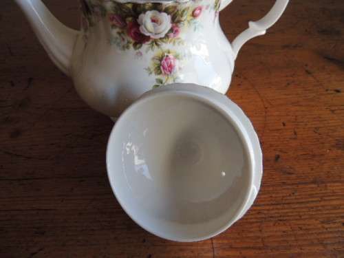 ROYAL ALBERT LARGE TEA POT - "CELEBRATION"