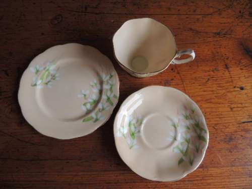 ROYAL ALBERT TRIO - "LAURENTIAN SNOWDROP"