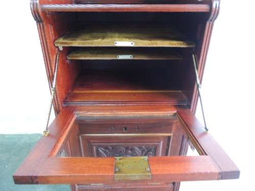 EDWARDIAN MAHOGANY MUSIC CABINET