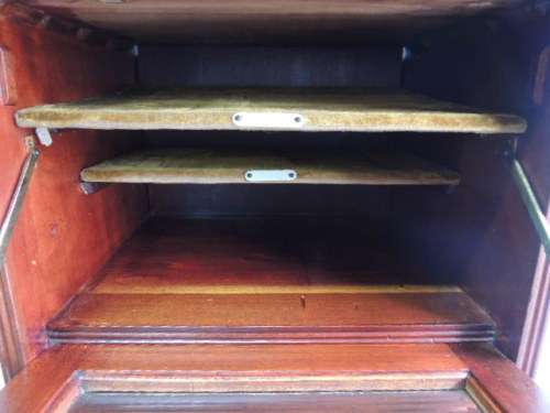 EDWARDIAN MAHOGANY MUSIC CABINET