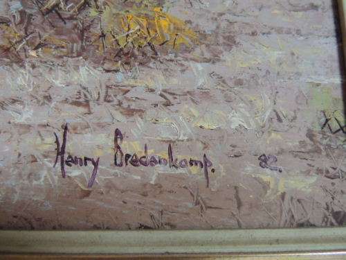HENRY BREDENKAMP OIL ON BOARD - 1982