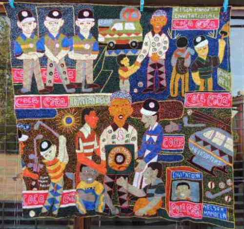 KAROSS EMBROIDERY CREATED FOR THE NELSON MANDELA INVITATIONAL - COMMISSIONED BY COCO COLA