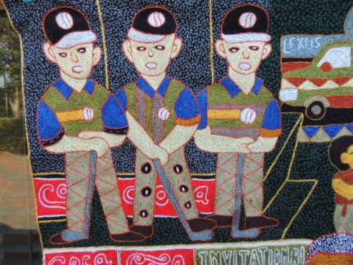 KAROSS EMBROIDERY CREATED FOR THE NELSON MANDELA INVITATIONAL - COMMISSIONED BY COCO COLA