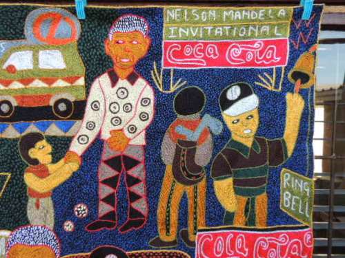KAROSS EMBROIDERY CREATED FOR THE NELSON MANDELA INVITATIONAL - COMMISSIONED BY COCO COLA