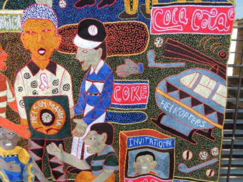 KAROSS EMBROIDERY CREATED FOR THE NELSON MANDELA INVITATIONAL - COMMISSIONED BY COCO COLA