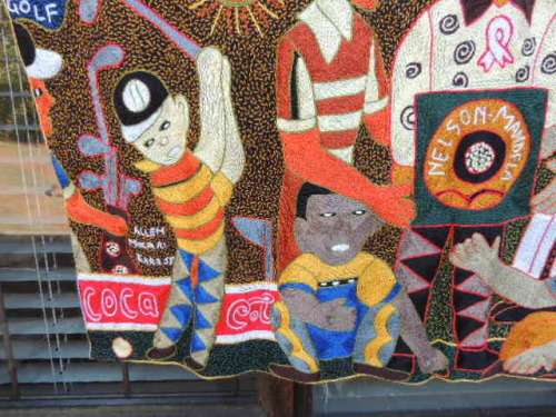 KAROSS EMBROIDERY CREATED FOR THE NELSON MANDELA INVITATIONAL - COMMISSIONED BY COCO COLA