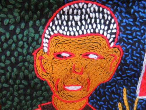 KAROSS EMBROIDERY CREATED FOR THE NELSON MANDELA INVITATIONAL - COMMISSIONED BY COCO COLA