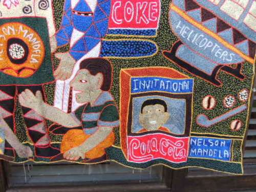 KAROSS EMBROIDERY CREATED FOR THE NELSON MANDELA INVITATIONAL - COMMISSIONED BY COCO COLA