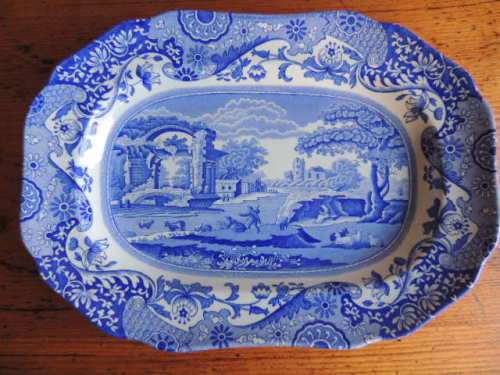 SPODE ITALIAN BLUE PLATTER SMALL