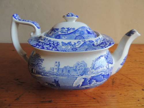 SPODE ITALIAN BLUE TEA FOR TWO TEA SET - Reduced