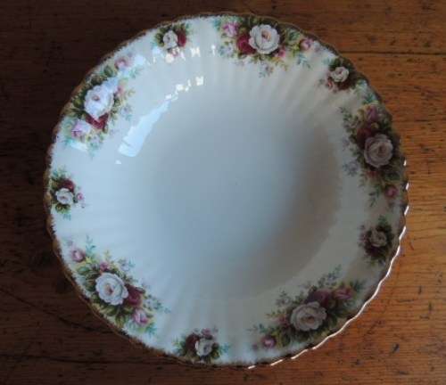 ROYAL ALBERT DESSERT SET 7 PIECE - "CELEBRATION"