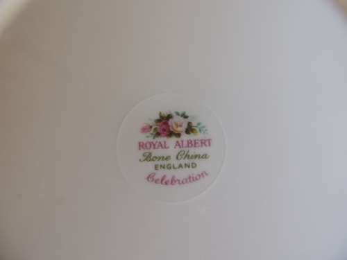 ROYAL ALBERT DESSERT SET 7 PIECE - "CELEBRATION"