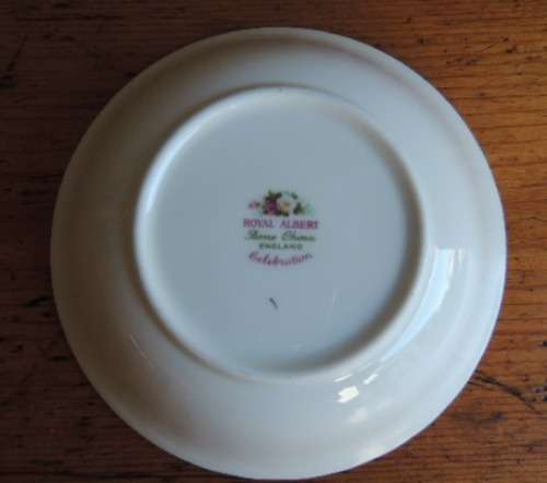 ROYAL ALBERT DESSERT SET 7 PIECE - "CELEBRATION"