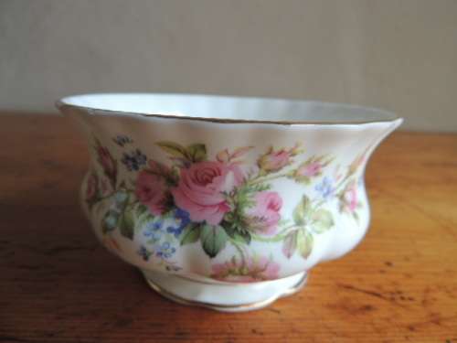 ROYAL ALBERT MILK JUG AND SUGAR BASIN - "MOSS ROSE"