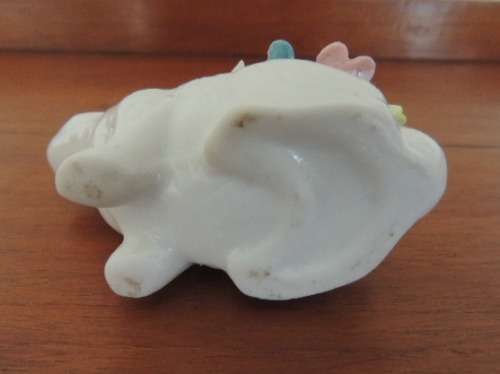 PORCELAIN RABBIT PIN CUSHION