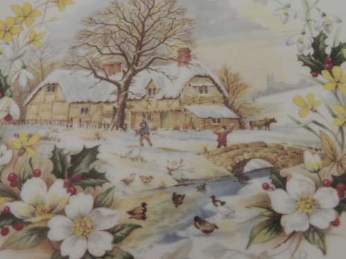 ROYAL ALBERT PLATE FROM THE COTTAGE GARDEN YEAR SERIES - "WINTER"