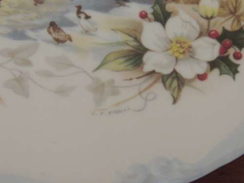 ROYAL ALBERT PLATE FROM THE COTTAGE GARDEN YEAR SERIES - "WINTER"