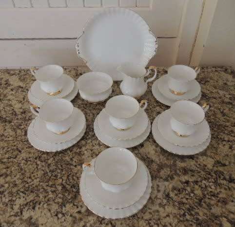 ROYAL ALBERT 21 PIECE TEA SET - "VAL D'OR" - BLACK FRIDAY SPECIAL