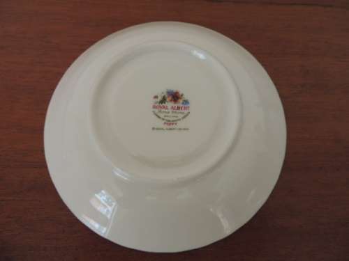 ROYAL ALBERT FLOWER OF THE MONTH TEA DUO - "AUGUST" POPPY