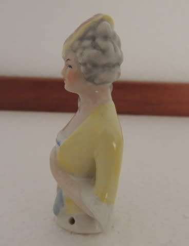 PORCELAIN PIN CUSHION HALF DOLL NUMBERED "19008"