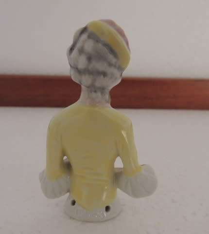 PORCELAIN PIN CUSHION HALF DOLL NUMBERED "19008"