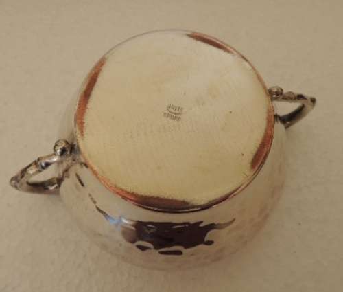 SILVER PLATED DOUBLE HANDLE SUGAR BOWL