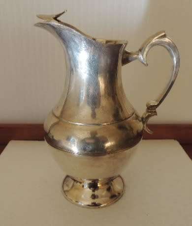 SILVER PLATED WATER JUG - SOLID AND HEAVY