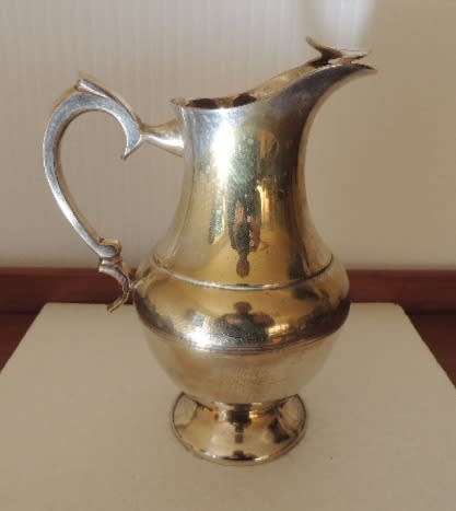 SILVER PLATED WATER JUG - SOLID AND HEAVY