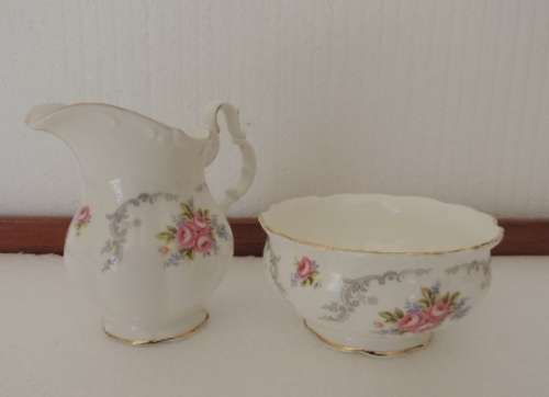 ROYAL ALBERT MILK JUG & SUGAR BOWL - "TRANQUILLITY"