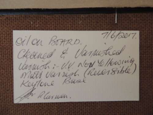 ERNEST BENJAMIN KING - OIL ON BOARD - BUSHVELD LANDSCAPE DATED 1957