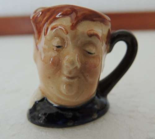 ROYAL DOULTON TINY CHARACTER JUG - "FAT BOY" - 3.5 cm