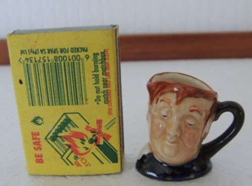 ROYAL DOULTON TINY CHARACTER JUG - "FAT BOY" - 3.5 cm