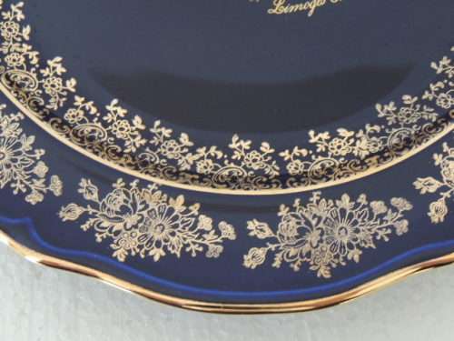 LIMOGE CASTEL COBALT BLUE 22 ct PLATE - (24.5 cm)