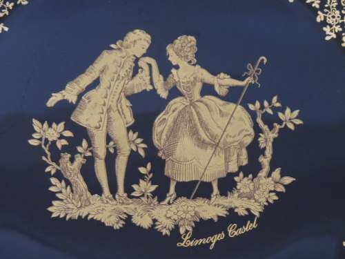 LIMOGE CASTEL COBALT BLUE 22 ct PLATE - (24.5 cm)