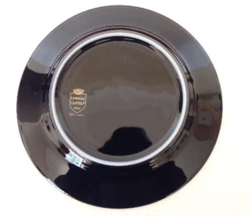 LIMOGE CASTEL COBALT BLUE 22 ct PLATE  SIGNED FRAGONARD - (19 cm)