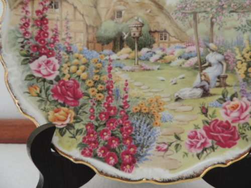 ROYAL ALBERT CABINET PLATE -"TRANQUIL GARDEN" FROM ORIGINAL ARTWORK BY F.F. ERRILL