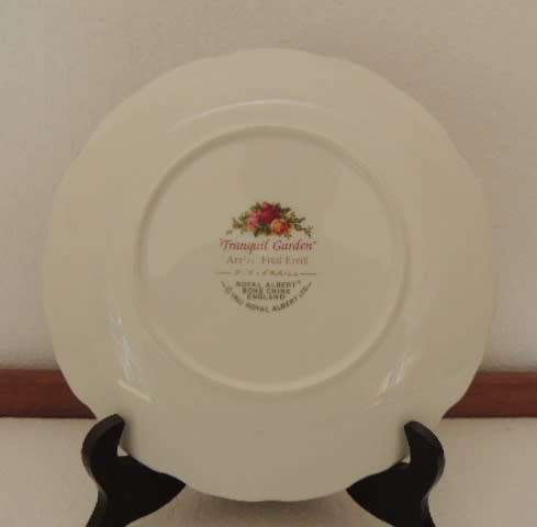 ROYAL ALBERT CABINET PLATE -"TRANQUIL GARDEN" FROM ORIGINAL ARTWORK BY F.F. ERRILL