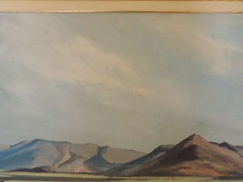 JOHN SMITH OIL ON BOARD - "THE KAROO NEAR BEAUFORT WEST" AUGUST 1998