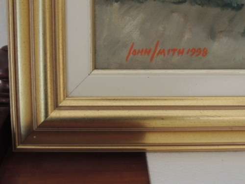 JOHN SMITH OIL ON BOARD - "THE KAROO NEAR BEAUFORT WEST" AUGUST 1998