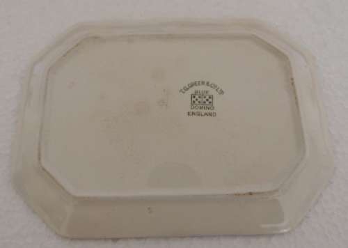T G GREEN BLUE DOMINO BUTTER DISH