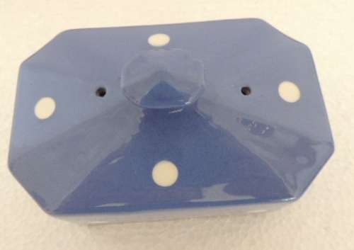 T G GREEN BLUE DOMINO BUTTER DISH