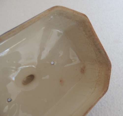 T G GREEN BLUE DOMINO BUTTER DISH