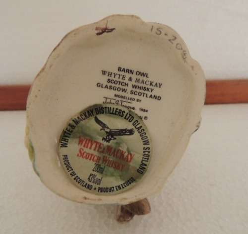 ROYAL DOULTON SEALED DECANTER  (FULL OF WHISKEY) - "BARN OWL"