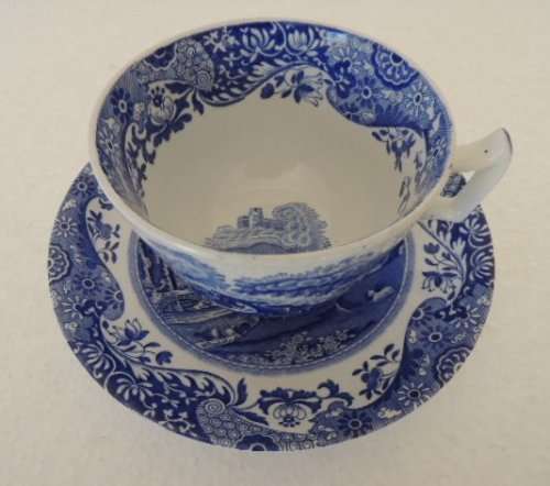 COPELAND SPODE'S ITALIAN BLUE - LARGE BREAKFAST DUO