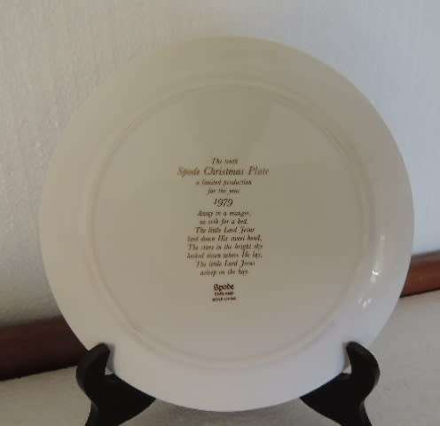 SPODE CHRISTMAS PLATE 1979 "AWAY IN A MANGER" - LIMITED PRODUCTION
