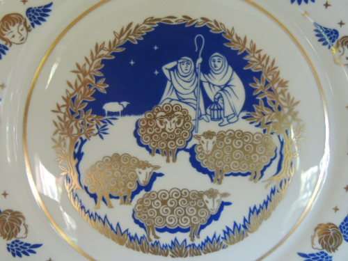 SPODE CHRISTMAS PLATE 1978 "WHILE SHEPHERDS WATCHED"  - LIMITED PRODUCTION